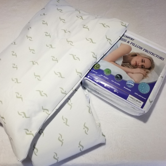 NEW Twin Size Bamboo Mattress Protector Pad Cover And Pillowcase Protector - Picture 11 of 12